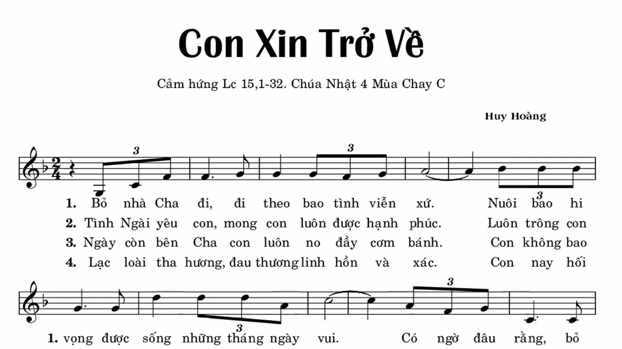 Con Xin Trở Về - Huy Hoàng (Bè chính)