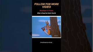 #developer  vs #tester  After a bug has been found...#memes #funnyvideos