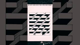 Geometric Patterns That Look Impossible to Build🤯 Day—84😌 #artshorts #opticalillusion #lineart