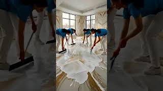 Luxury White & D Epoxy Floor Transformation.