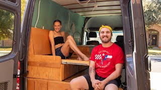 How We Built Our DIY Couch/Bed | Camper Van Conversion