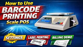 How to Use Barcode Printing Scale POS | Settings, Label Printing & Billing Demo | HSCo POS Scale