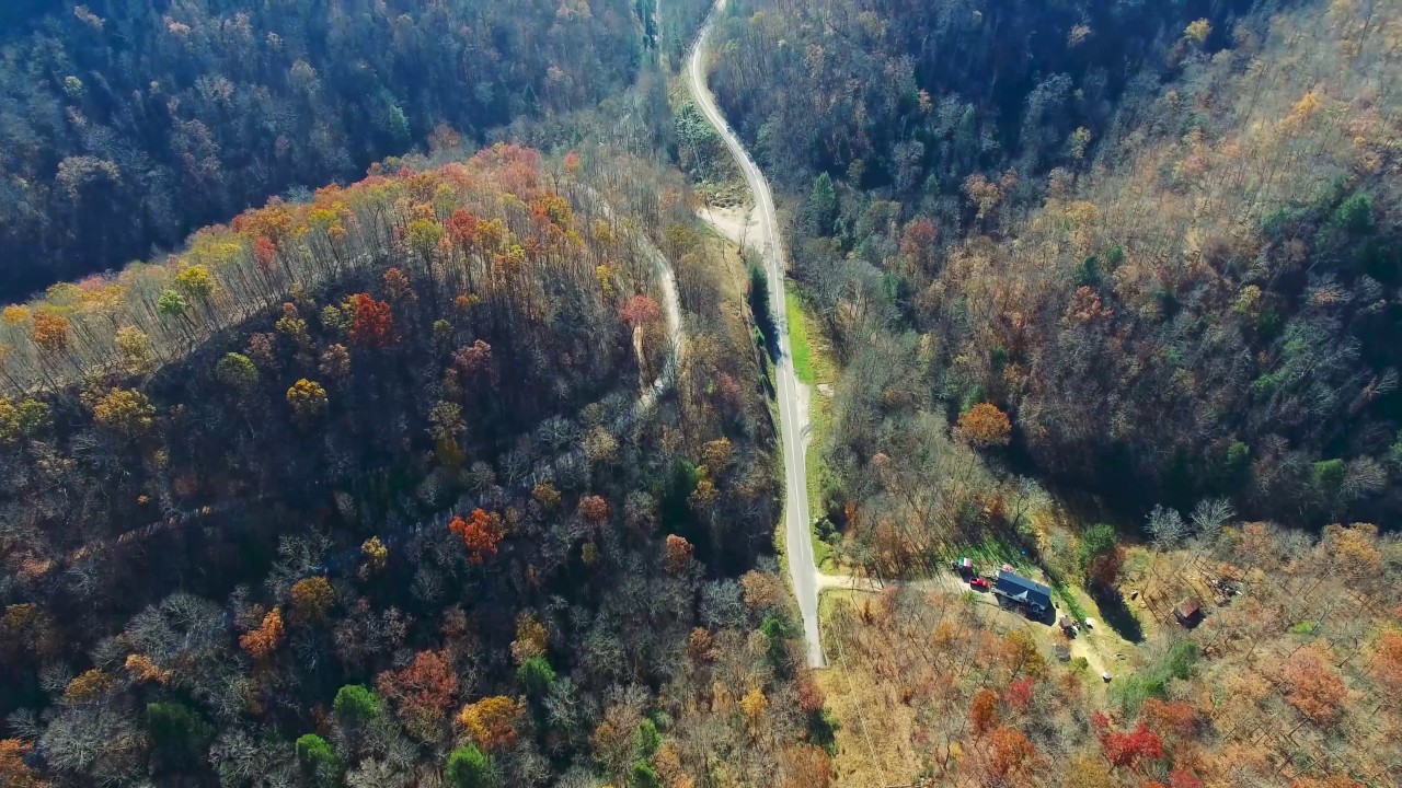 Fall in WV Dingess Tunnel Fly Over Phantom 3 Pro November 2016 - YouTube