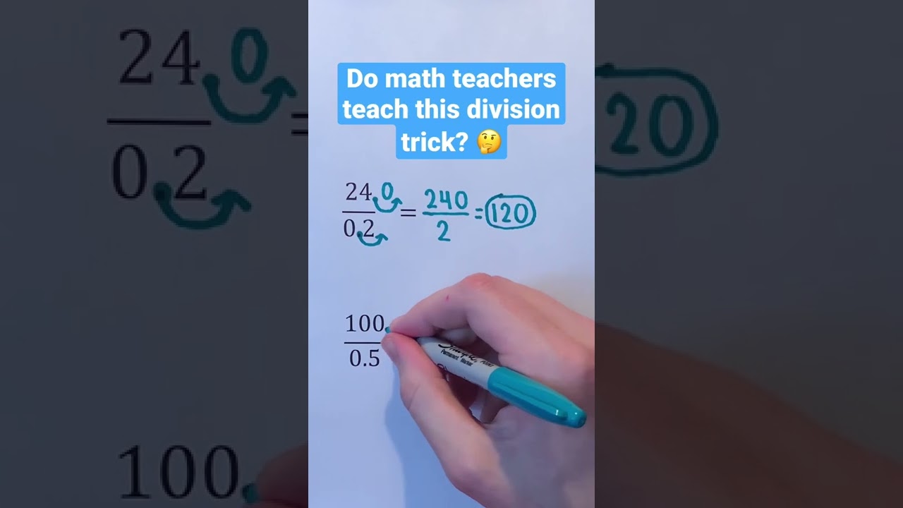 Do math teachers teach this division trick? 🤔 Shorts math maths 