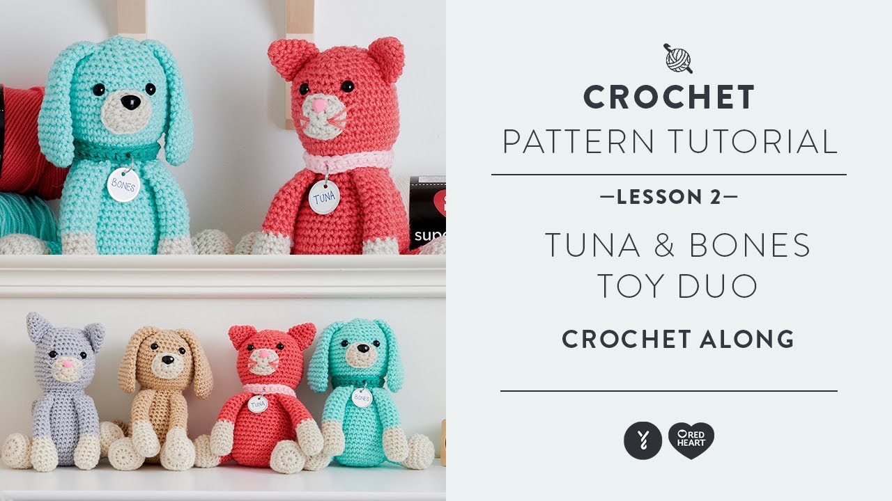 Crochet Cat and Dog Toy Duo Crochet Along - Repeat Crafter Me