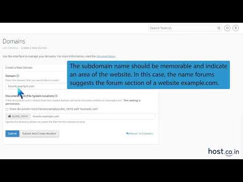 How to Create a Subdomain in cPanel with Host co in