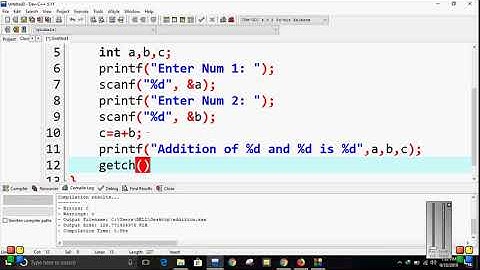 How to add two integers in c programming | Computer Science