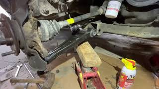 Whoops, CV Axle Popped Out While Replacing Control Arm. Ratchet Strap Fix.