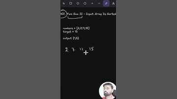 LeetCode 167 - Two Sum II (Input Array Is Sorted) | Java Solution Explained | Two Pointer #shorts