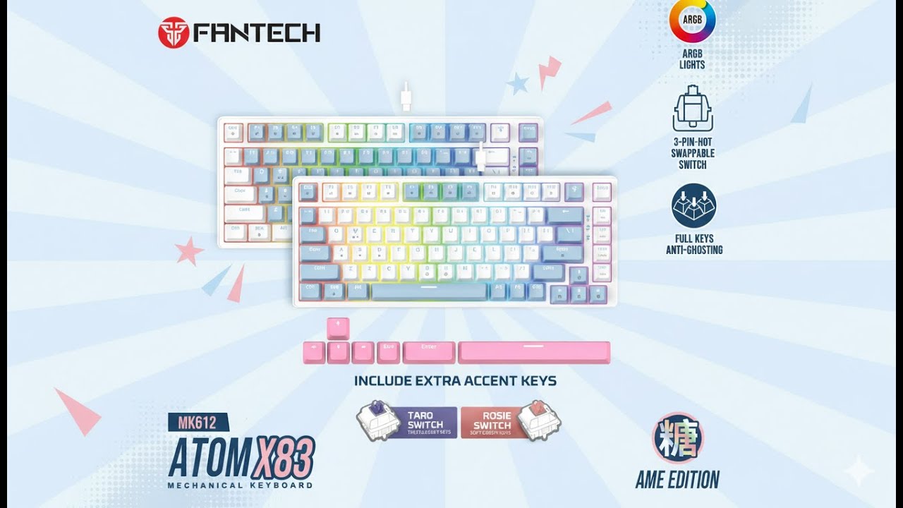 Unboxing y review teclado mecánico Fantech AME Edition MK612 X83 - Fantech Esports