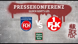 Pressekonferenz nach dem Auswärtsspiel beim 1. FC Heidenheim