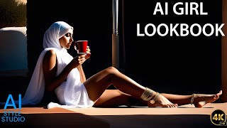 4K Ai Art Lookbook Video Of Arabian Ai Girl ｜ Journeying Across The Arabian Desert