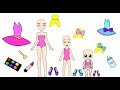 Paper dolls family - Ballet School Quiet book- Paper craft for children