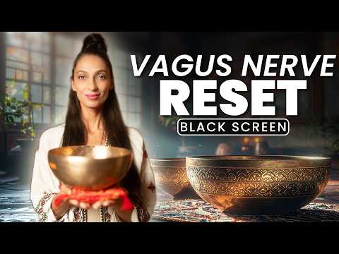 VAGUS NERVE REST 💤 432Hz | Healing Sound Bath (Black Screen for Sleep)