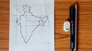 How To Draw India Map With Easy Way - Step By Step For Kids