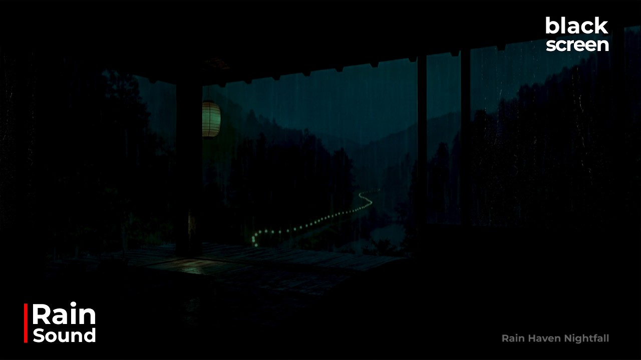 Rain Sounds in a Tranquil Garden (No Ads) 🌧 | For Deep Sleep & Relaxation | Black Screen