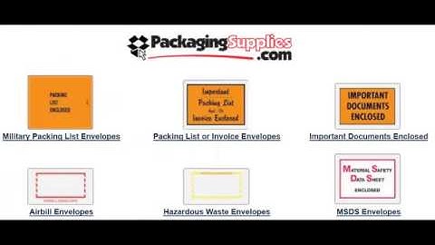 Packing List Envelopes - Optimum Protection For Your Documents