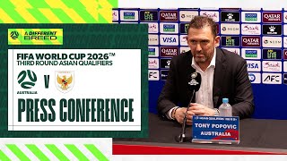 Tony Popovic & Jackson Irvine | Post-Match Press Conference | Subway Socceroos v Indonesia