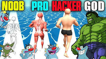 NOOB vs PRO vs HACKER vs GOD - DNA Way | With Oggy And Jack