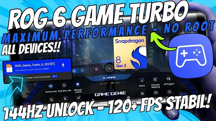 Rog Turbo Booster For Android Game ! Max FPS Fix Lag  No Root
