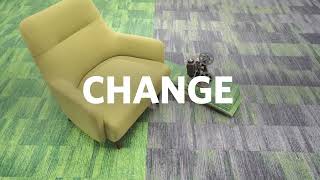 We Are Change Milliken Floor Covering. Alfombra Modular Milliken Tecnomadera.