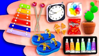 DIY CRAFTS IDEAS ️🎹️🎹 FOR BARBIE   SLIPPERS, SNACK DORITOS, ACRYLIC COLOR, T&#39;RUNG 👗 2023 #25