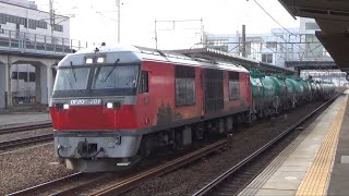 臨時高速石油(返空)列車 8075レ DF200−201(愛)Ai–me+タキ1000形式貨車14両 枇杷島駅 通過 2026年3月24日(火)撮影