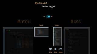 🌗 Dark/Light Theme Toggle Analysis Using #html #css #javascript #webdevelopment #coding