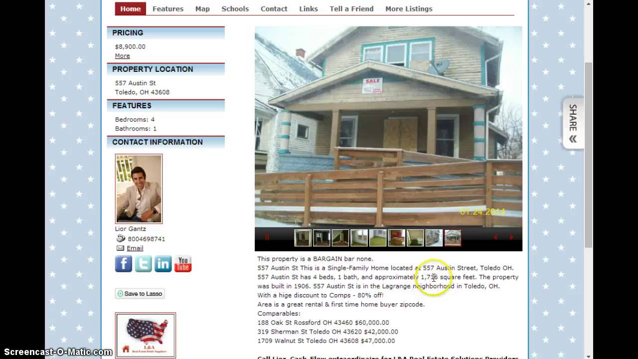 Fixer Upper in Toledo Ohio 43608 Property for Investors Cash Buyers