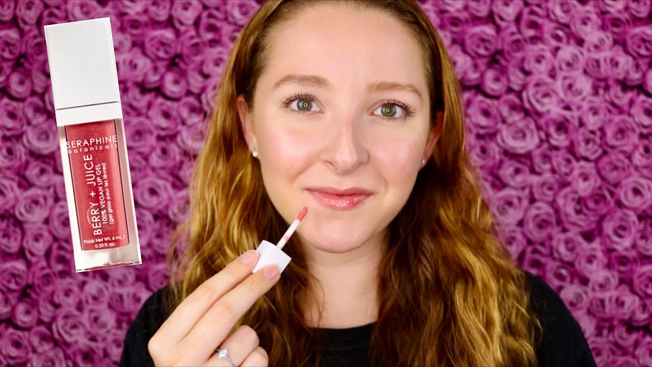 SERAPHINE BOTANICALS Berry + Juice 100 Vegan Lip Gel in Guava Glaze