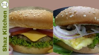 2 Mouthwatering Burger Recipes (In Urdu) By Shaz Kitchen