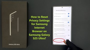 How to Reset Privacy Settings for Samsung Internet Browser on Samsung Galaxy S25 Ultra?