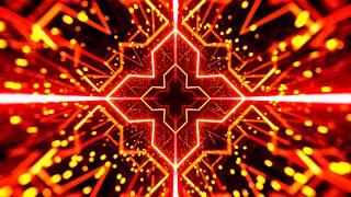 VisionKanal 4K – Roter Neon-Kern | Unendliche Strahlende Energie | Ohne Audio [2 Stunden]