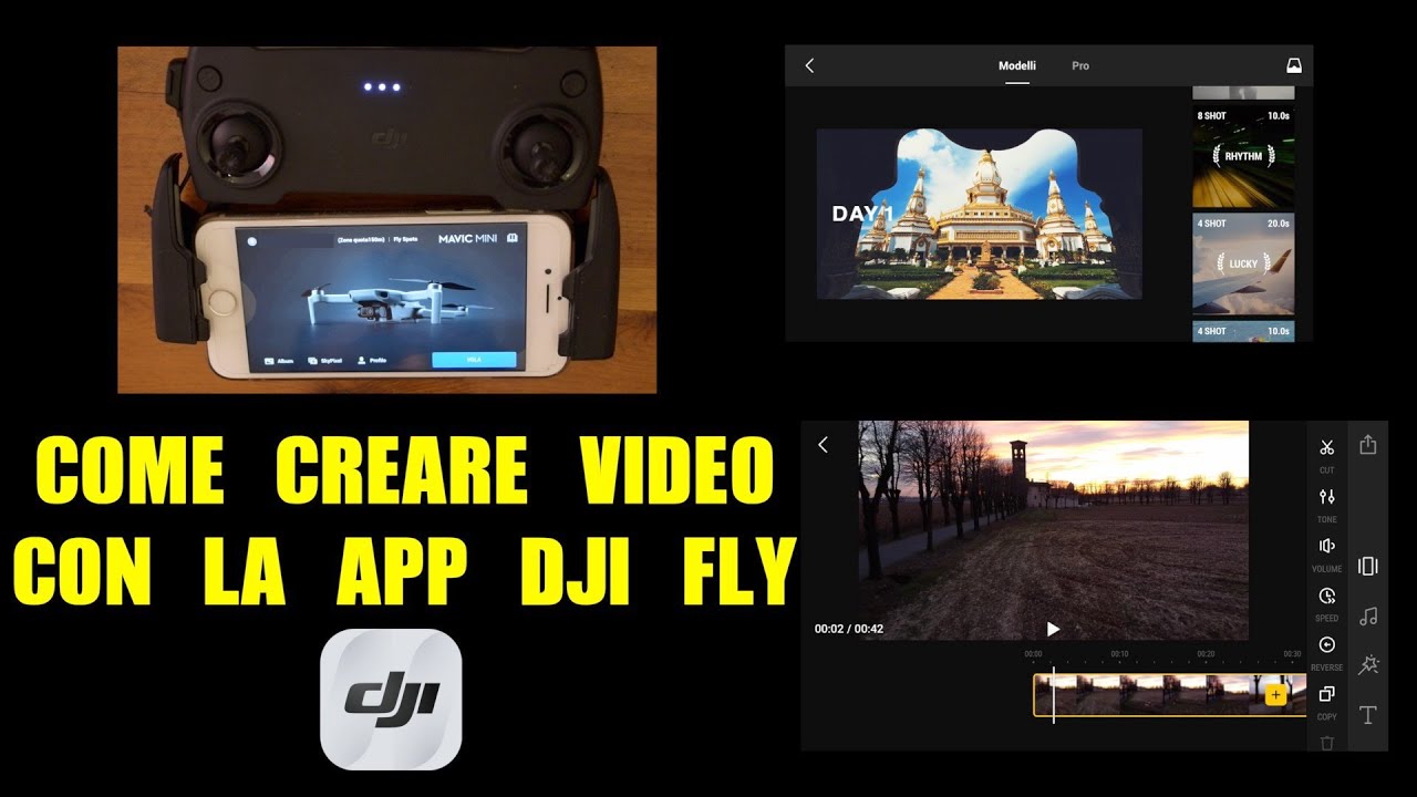 MAVIC MINI TUTORIAL - COME CREARE VIDEO CON LA APP DJI FLY - YouTube