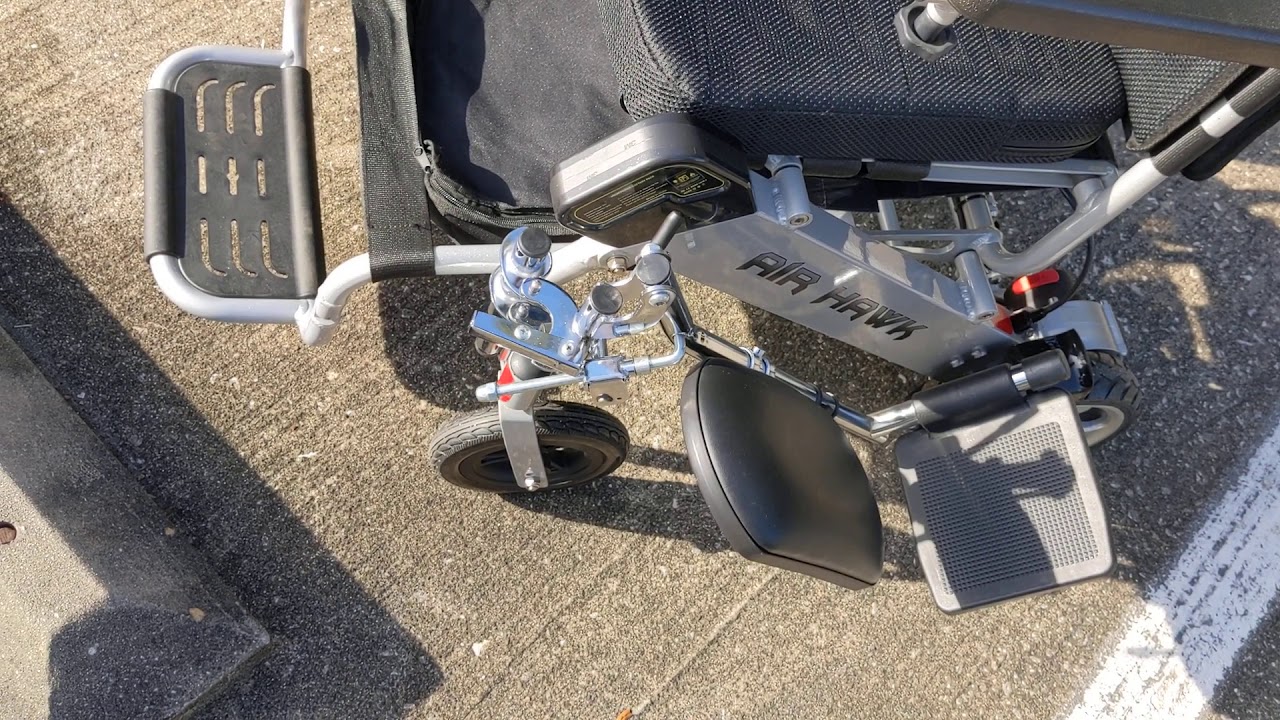 2021 Air Hawk Motorized Wheelchair with Headrest and Leg Extension Kit
