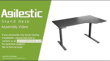 Agilestic Simple 55" L Shaped Standing Desk -Animated Installation
