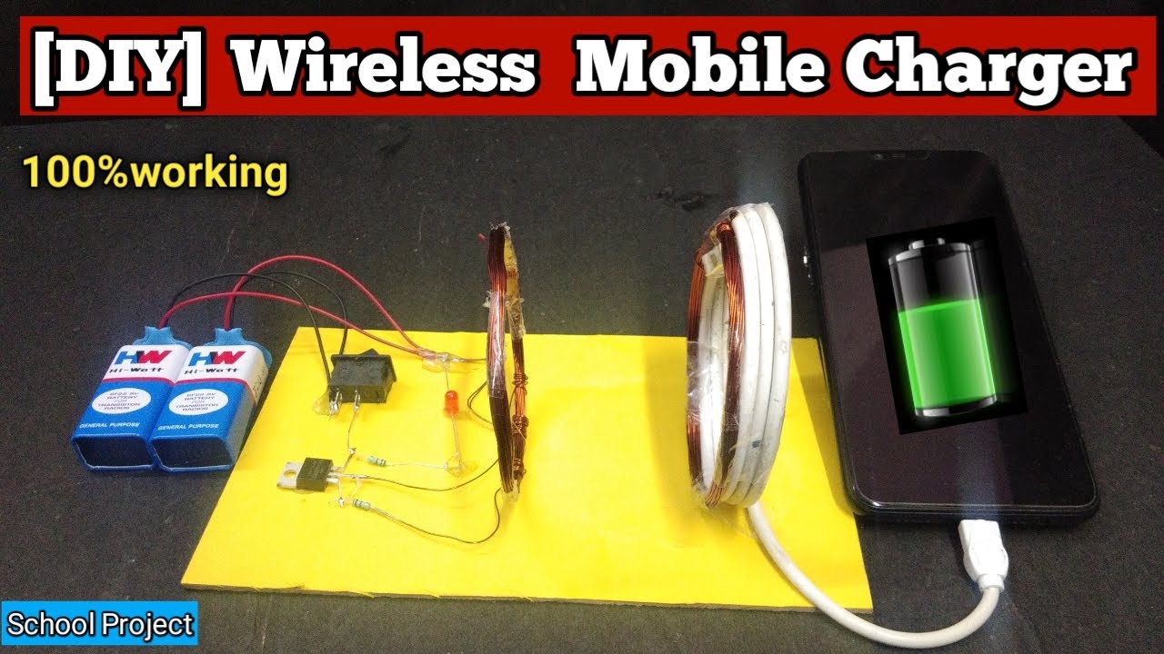 How to Make Wireless Mobile Charger [NEW 100% WORKING ] - YouTube