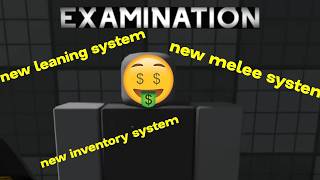 new inventory and melee system in Examination | roblox examination