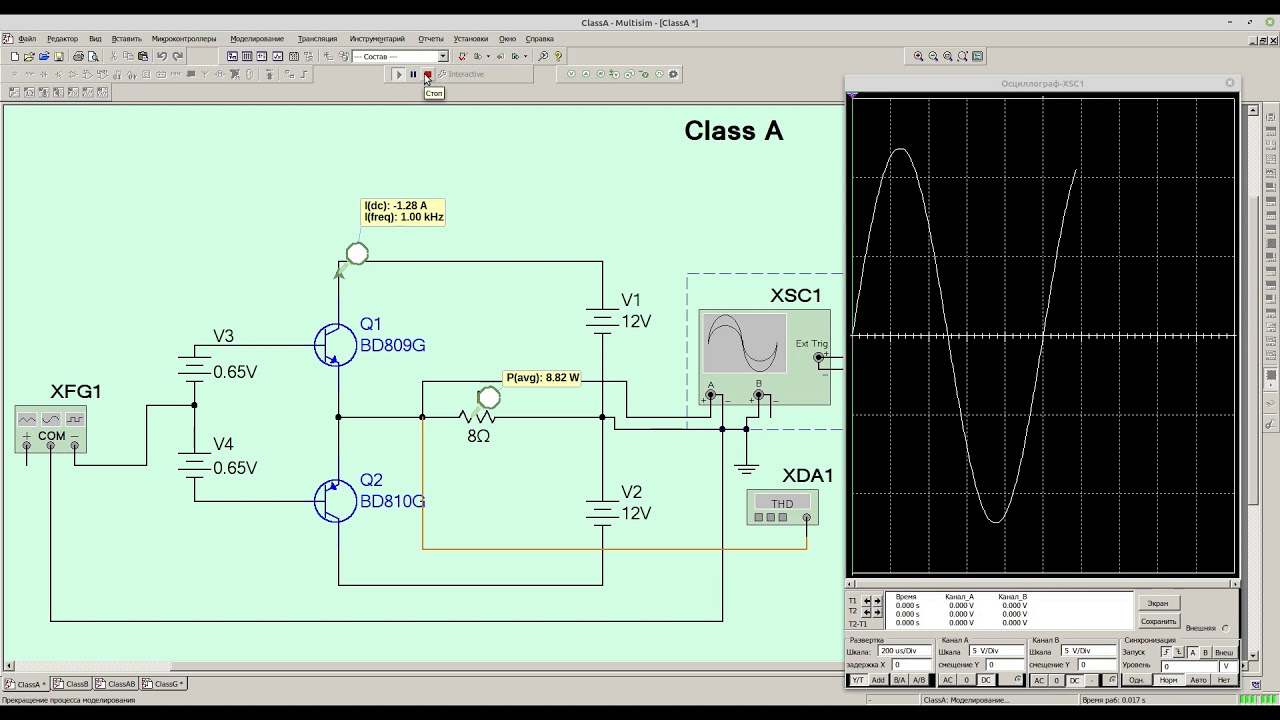 Классификация усилителей мощности - классы A,B,AB,C,D,G,H