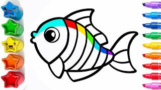 How to Draw a Rainbow Fish | Drawing and a Rainbow Fish| Easy Step by Step #51