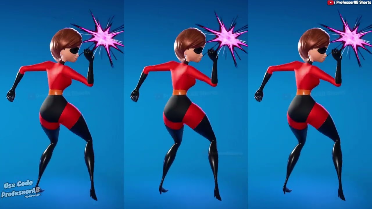 Fortnite Gwen Step Emote With Mrs Incredible Skin Thicc The Incredibles 