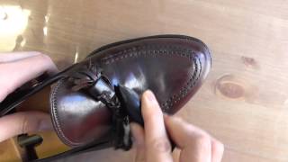 コードヴァン靴のお手入れ④ブラッシング＆スティックによる潰し作業