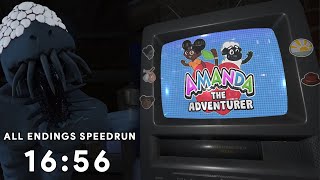 Amanda the Adventurer All Endings Speedrun [16:56] WORLD RECORD