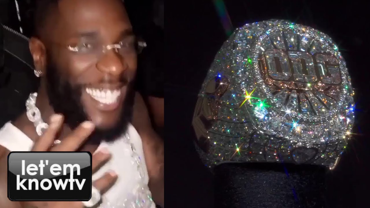 Burna Boy Just Dropped The Bag On This Amazing Diamond Ring From A Jewelers To Match His Chain👀💎