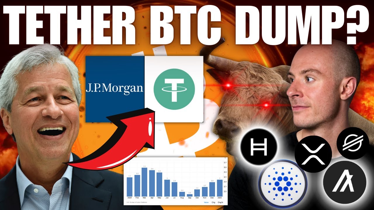 BREAKING: JPMorgan Suggest Tether May Dump $ Billion Of BTC! US Inflation  On The Rise!?! ETH Staking