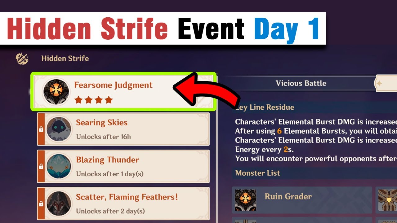 Hidden Strife Day 1 Fearsome Judgment | Vicious Battle and Dire Straits.