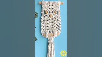 🦉Painel Coruja de Macramê!Tutorial no canal! #macrametutorial #coruja #macrame #macramecreation