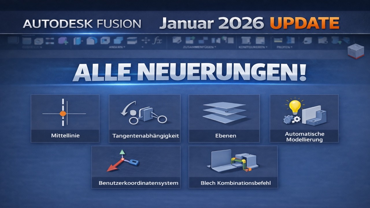 Autodesk Fusion Januar 2026 Update – Neue Funktionen kompakt erklärt - Tutorial Deutsch