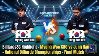 Billiards3C Highlight - Myung Woo CHO vs Jung Han HEO - 2026 National Billiards Championships - F... screenshot 4