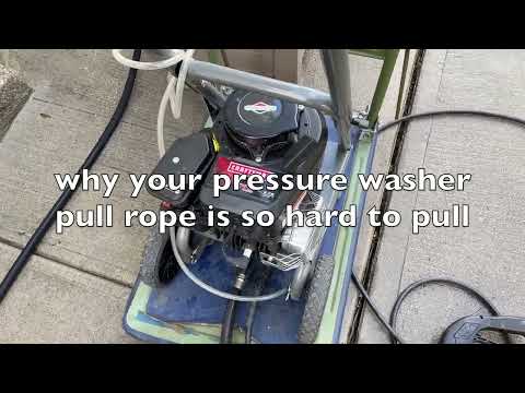 If pressure washer pull rope is hard to pull, do this first